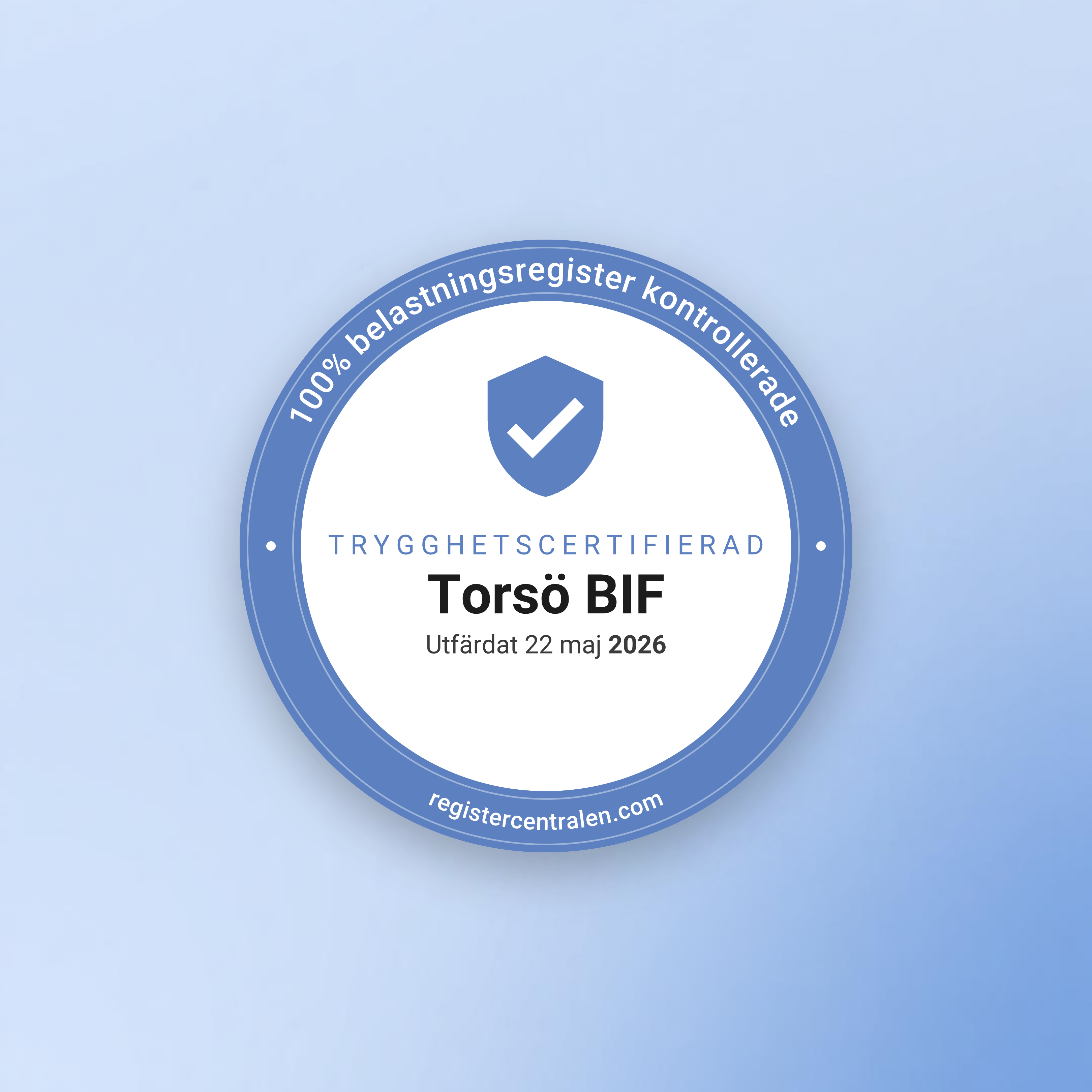 Trygghetscertifierad — Registercentralen